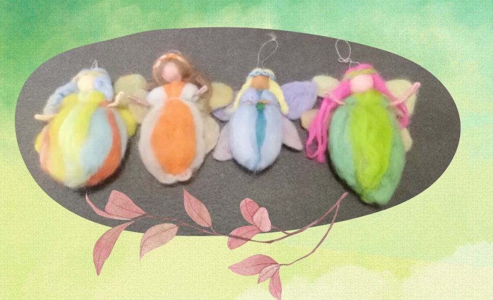 Artesanía Waldorf: Hadas de lana cardada